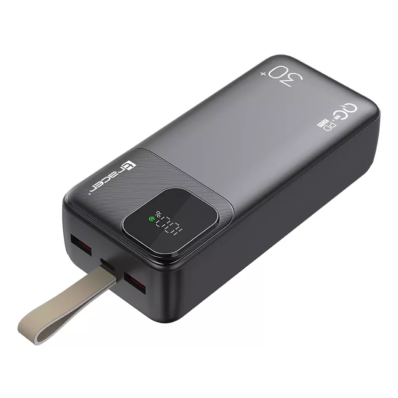 Tracer 47824 Prime-V3 30000mAh QC22.5W+PD20W Power Bank, Must