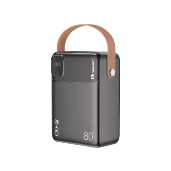 Tracer 47826 Prime-V8 80000mAh QC22.5W+PD20W Power Bank, Must