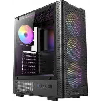 ANTEC VX-310 ARGB ATX, Micro-ATX , ITX Mid Tower Gaming PC korpus, must (0-761345-10232-2)