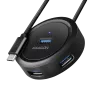 AXAGON HUE-P1C 4x USB 3.2 Gen 1 ümmargune jaotur, 30 cm USB-A-kaabel - Kaabel - Digitaalne/Andmeside
