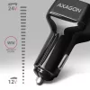 AXAGON PWC-PQ38 38W autolaadija 2x port USB-A+C