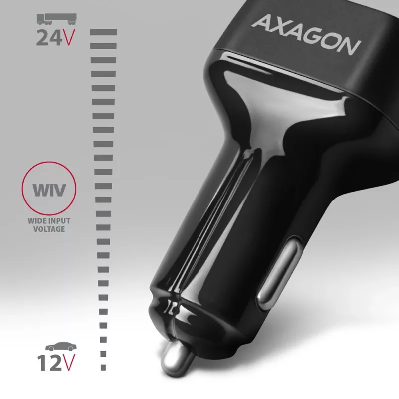 AXAGON PWC-PQ38 38W autolaadija 2x port USB-A+C
