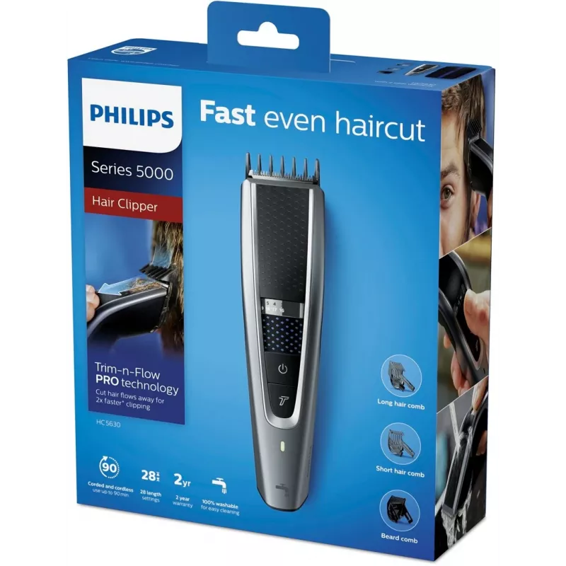 Philips HC5630/15 juukselõikur Series 5000, must/hõbedane