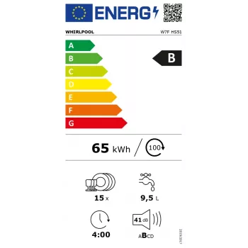 Whirlpool W7F HS51 eraldiseisev 15 nõudekomplekti B