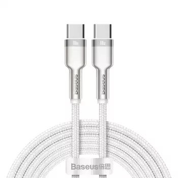 USB-C–USB-C kaabel Baseus Cafule, 100 W, 2 m (valge)