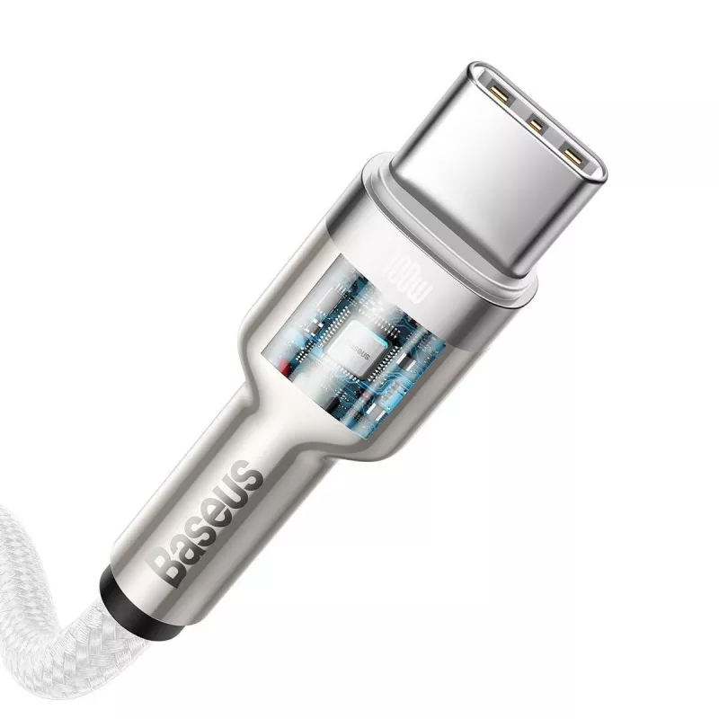 USB-C–USB-C kaabel Baseus Cafule, 100 W, 2 m (valge)