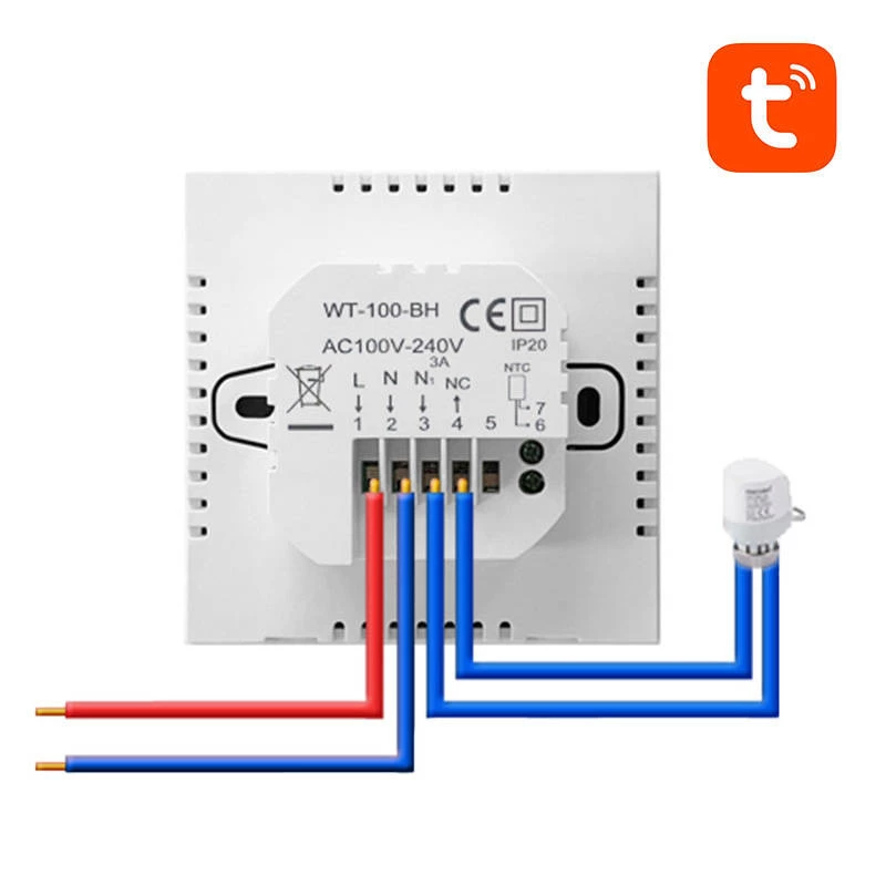 Avatto ZWT100 nutitermostaat 3A ZigBee veeboiler TUYA