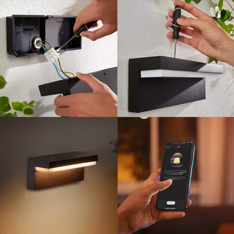 Philips Hue Nyro valge ja jaheda ambientseinalamp 1000lm must