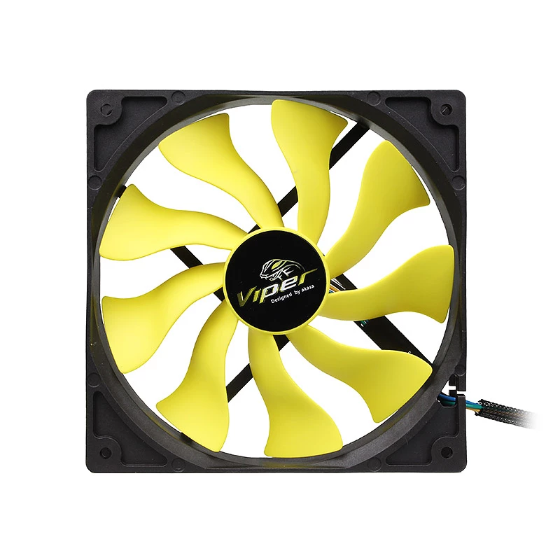 Akasa Viper PWM ventilaator, kollane - 140mm