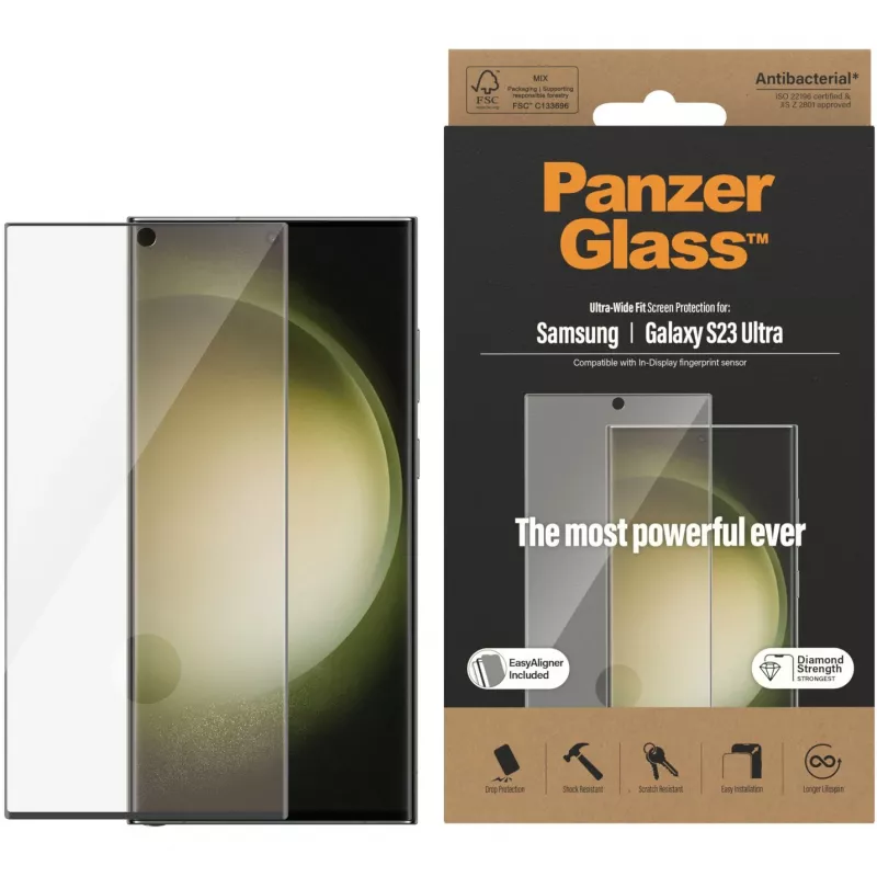 PanzerGlass Ultra-Wide Fit Sam S23 Ultra S918 ekraanikaitse 7317 aplikaatoriga