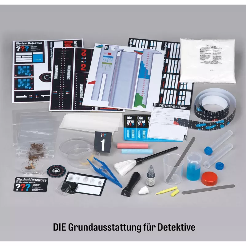 Die drei ??? Detektiivikohver, detektiivikomplektid täisvarustus noortele detektiividele