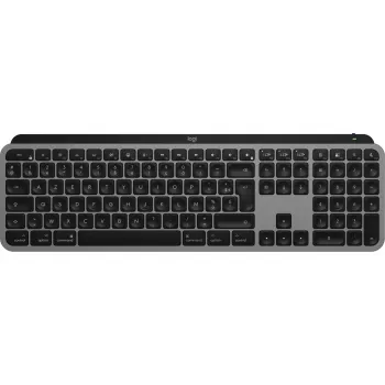 Logitech Master Series MX Keys S for Mac - klaviatuur - täissuuruses - taustvalgustusega - juhtmevaba - Bluetooth LE - AZERTY - prantsuse - Space-Grey (920-011625)