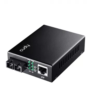 Cudy MC100SA-20 võrgumeediumimuundur 100 Mbit/s 1310 nm Single-mode Must