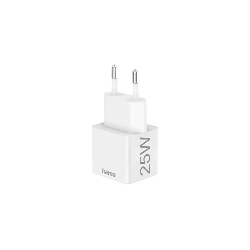 Hama 00201652 laadija 220V USB-C PD/Qualcomm 25W valge