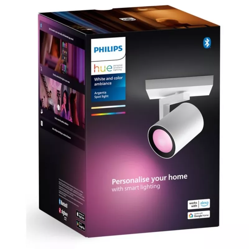 Philips Hue Valge&Col. Amb. Argenta Spot 1 flg. Valge 1x4.2W