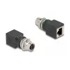Delock M12 adapter X-kodeeritud 8-pin pistikupesa RJ45 pistikupesale sirge