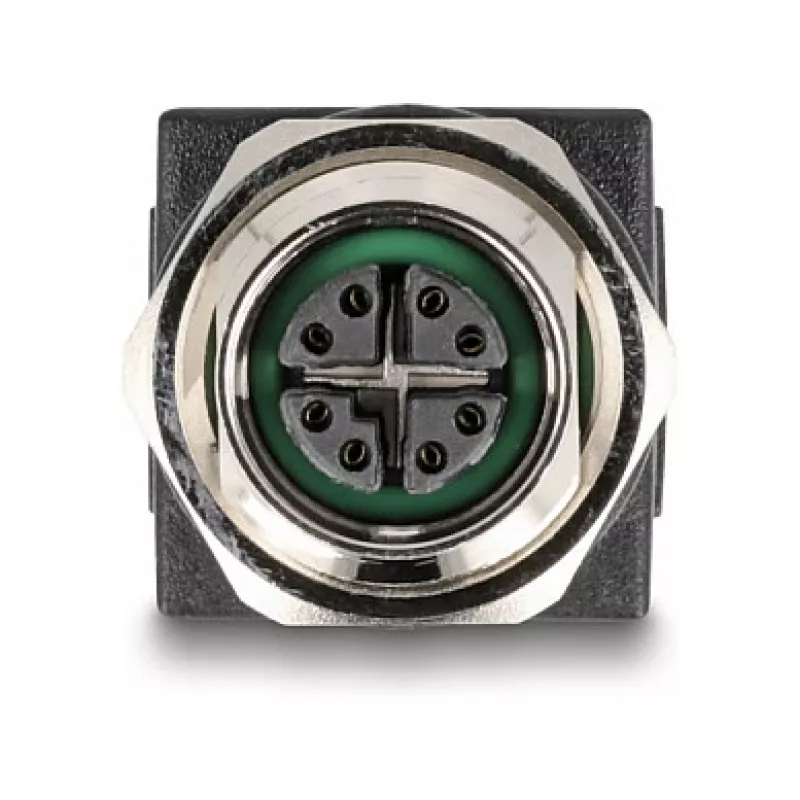 Delock M12 adapter X-kodeeritud 8-pin pistikupesa RJ45 pistikupesale sirge