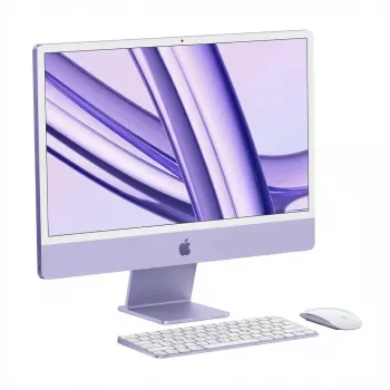 iMac Z1E7 59.62cm 23.5Zoll standard glass M4 8C CPU/8C GPU/16C N.E. 16GB 256GB SSD without Ethernet MM MaKey DE Violet