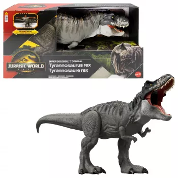 Jurassic World Rebirth Super Colossal Tyrannosaurus Rex märulifiguur, T-Rexi dinosauruse filmimänguasi