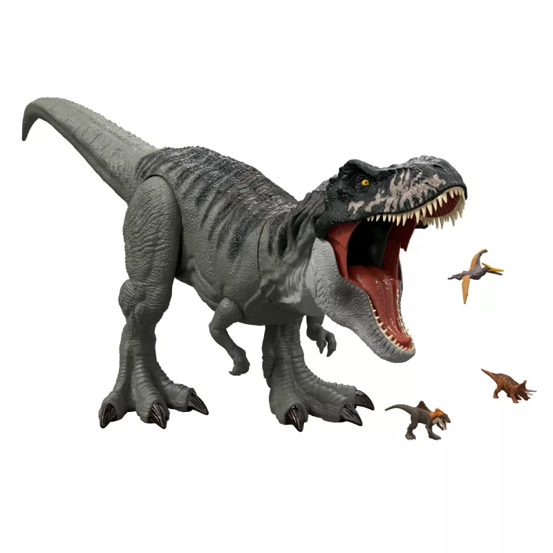 Jurassic World Rebirth Super Colossal Tyrannosaurus Rex märulifiguur, T-Rexi dinosauruse filmimänguasi