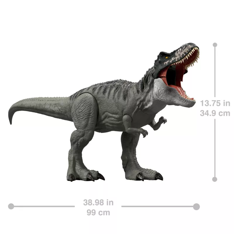 Jurassic World Rebirth Super Colossal Tyrannosaurus Rex märulifiguur, T-Rexi dinosauruse filmimänguasi