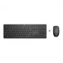 HP 230 traadita hiire ja klaviatuuri komplekt, täissuuruses, traadita, raadiosageduslik, membraan, must, hiir kaasas