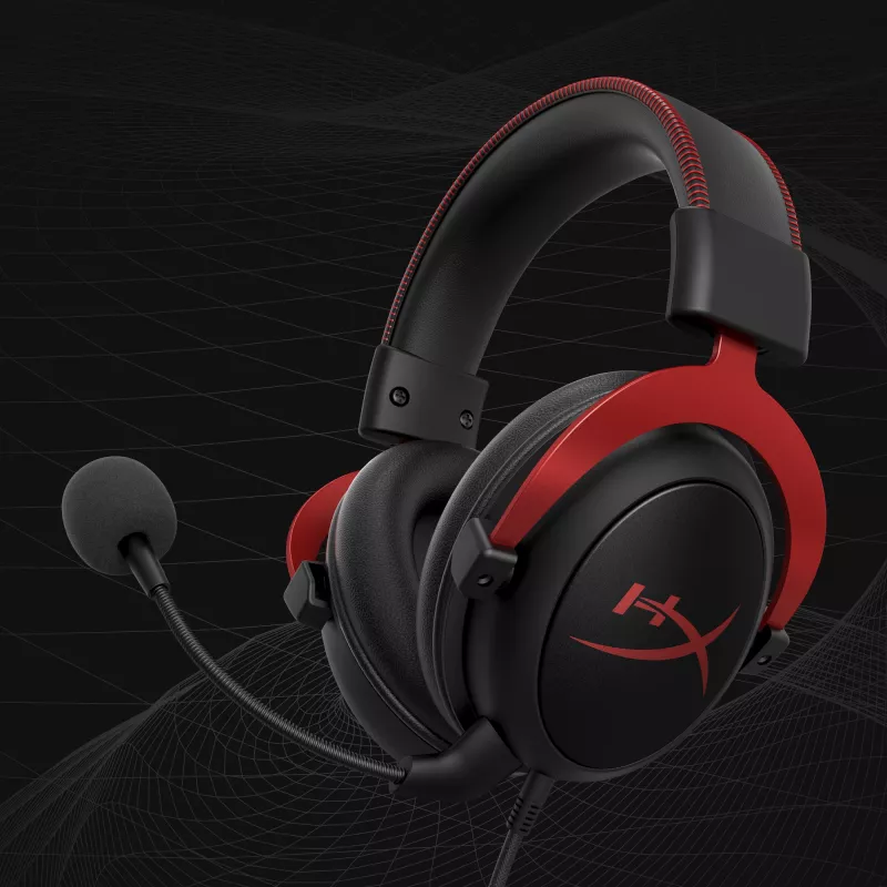 HyperX Cloud II – mänguri peakomplekt (must-punane)