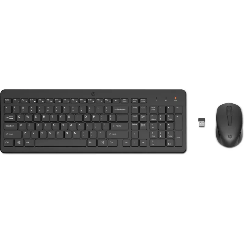 HP 330 juhtmevaba hiire ja klaviatuuri komplekt, täissuuruses (100%), juhtmevaba, RF-juhtmevaba, must, hiir kaasas