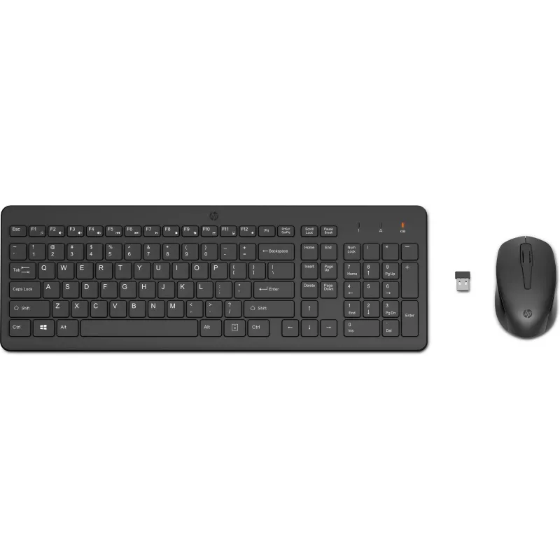 HP 330 juhtmevaba hiire ja klaviatuuri komplekt, täissuuruses (100%), juhtmevaba, RF-juhtmevaba, must, hiir kaasas