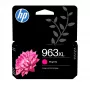 HP 963XL suure tootlikkusega magenta originaaltindikassett, suure (XL) tootlikkusega, magenta, pigmendipõhine tint, 23,25 ml, 1 tk, üksikpakend