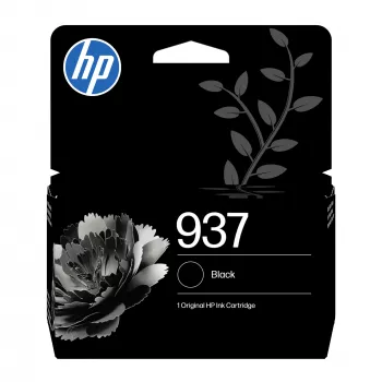 HP 937 must originaal tindikassett, standardtootlus, must, 1 tk, 1250 lehekülge, üksikpakk