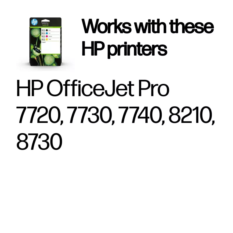 HP 953 4-pack Must/tsüaan/magenta/kollane Originaal tindikassetts