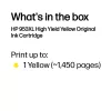 HP 953XL kõrge tootlikkusega kollane originaal tindikassett, kõrge tootlikkus, kollane, pigmendipõhine tint, 18 ml, 1 tk, üksikpakend