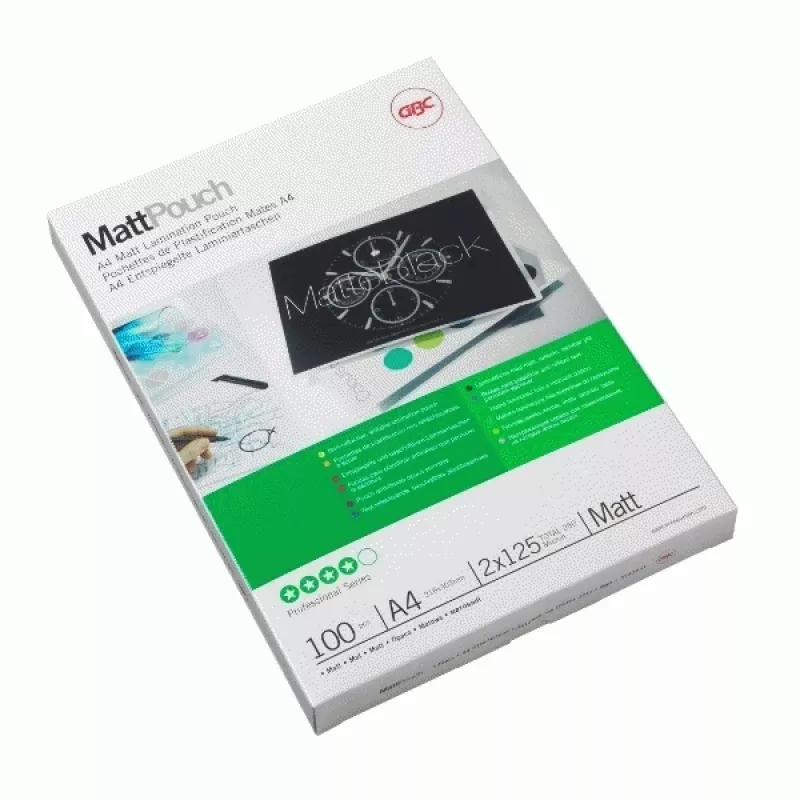 GBC Laminatsioonikott A4 Matt 100 mikronit, Matt, A4, 216 mm, 0,2 mm, 303 mm, 100 tk