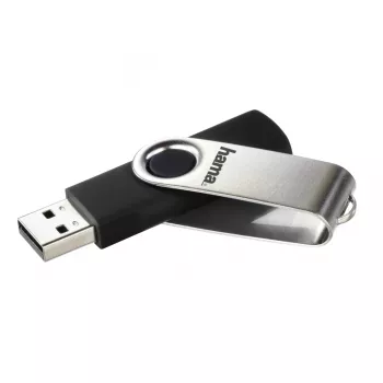 Hama 00181059 USB-mälupulk 8 GB USB Type-A 2.0 Must, Hõbedane
