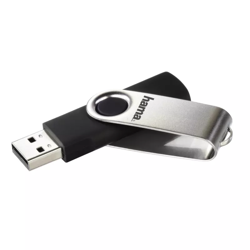 Hama 00181059 USB-mälupulk 8 GB USB Type-A 2.0 Must, Hõbedane