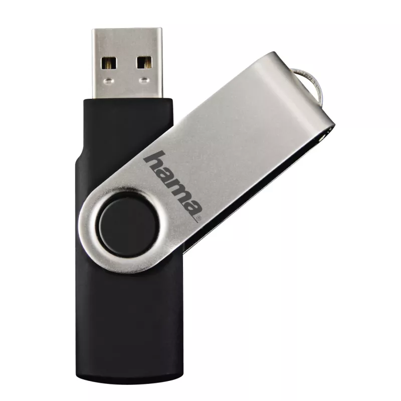 Hama 00181059 USB-mälupulk 8 GB USB Type-A 2.0 Must, Hõbedane
