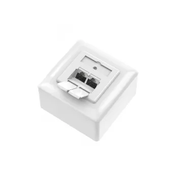 Hama 00300029 pistikupesa 2 x RJ-45 Valge