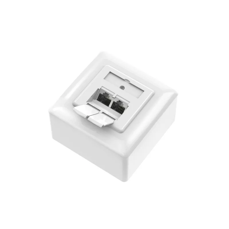 Hama 00300029 pistikupesa 2 x RJ-45 Valge