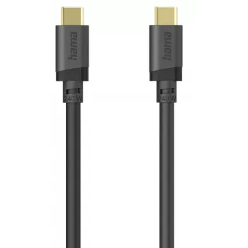 Hama 00202009 USB-kaabel USB 3.2 Gen 1 (3.1 Gen 1) 1,5 m USB C 5 Gbit/s 240 W Must