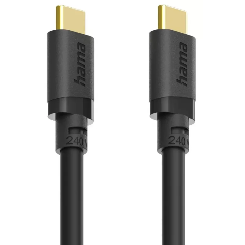 Hama 00202009 USB-kaabel USB 3.2 Gen 1 (3.1 Gen 1) 1,5 m USB C 5 Gbit/s 240 W Must
