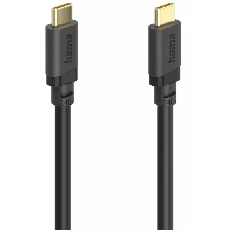 Hama 00202009 USB-kaabel USB 3.2 Gen 1 (3.1 Gen 1) 1,5 m USB C 5 Gbit/s 240 W Must