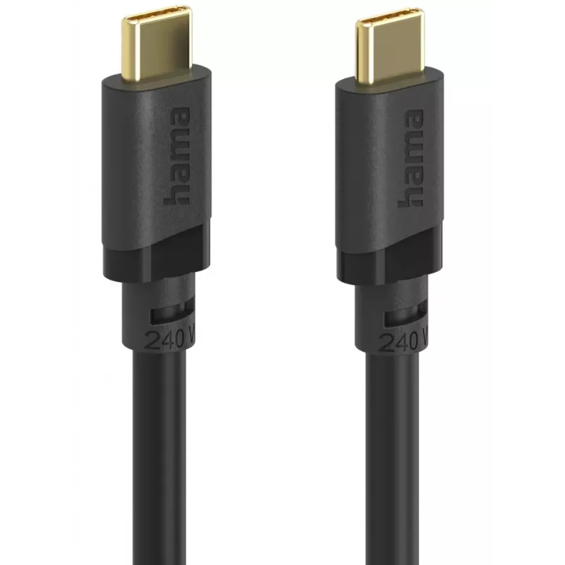 Hama 00202009 USB-kaabel USB 3.2 Gen 1 (3.1 Gen 1) 1,5 m USB C 5 Gbit/s 240 W Must