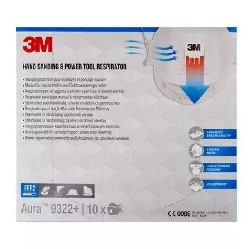3M 9322PRO10 tolmumask 10 tk Kupp FFP2