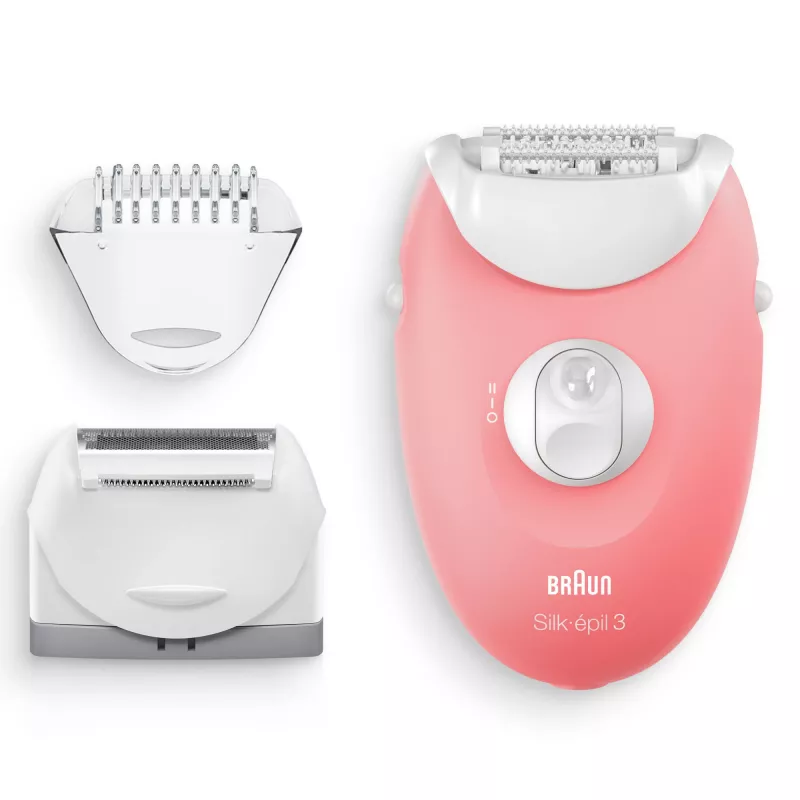 Braun Silk-epil 3-277 epilaator, valge/roosa