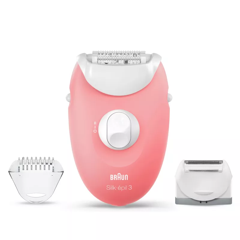 Braun Silk-epil 3-277 epilaator, valge/roosa
