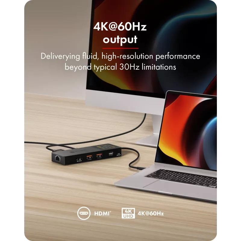 ICY BOX Spade Dock 4038, 7-ühes dokkimisjaam LCD-ekraani ja PD 100 W-ga