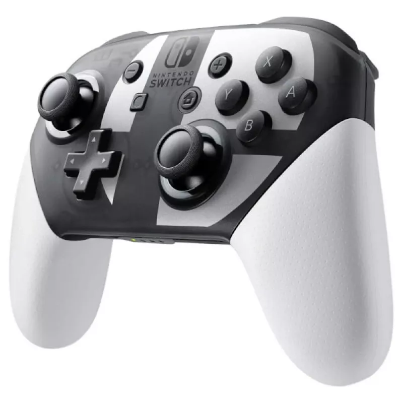 Nintendo Switch Pro kontroller Super Smash Bros. Ultimate Edition must, hall, valge Bluetooth-mängupult analoog-/digitaalne Nintendo Switch