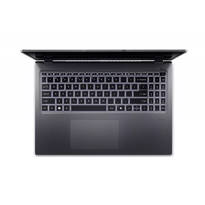 Acer Swift Go 16 SFG16-72-782U Intel Core Ultra 7 155U sülearvuti 40,6 cm (16 inch) 3.2K 16 GB LPDDR5-SDRAM 1 TB SSD Wi-Fi 6E (802.11ax) Windows 11 Home Hall