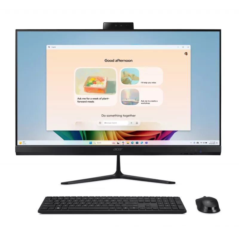 Acer Aspire C27B AI AR7432 NL Copilot+ PC AMD Ryzen™ AI 5 350 68.6 cm (27 tolli) 1920 x 1080 pikslit Kõik-ühes arvuti 32 GB DDR4-SDRAM 1 TB SSD Windows 11 Home Wi-Fi 6E (802.11ax) Must